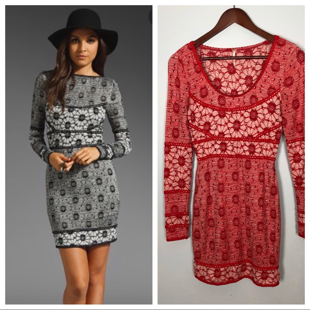 Free People Botanical Forest Bodycon minidress XS